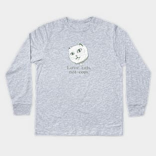 Love Cats, Not Cops Kids Long Sleeve T-Shirt